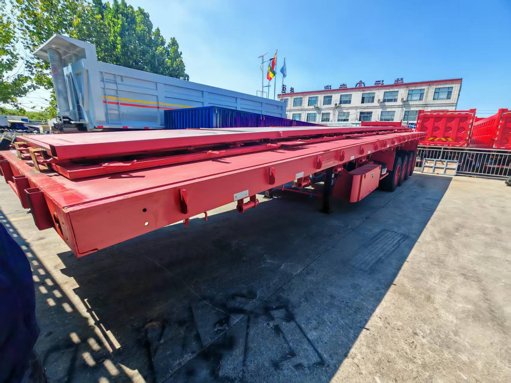 4 axles flatbed trailer