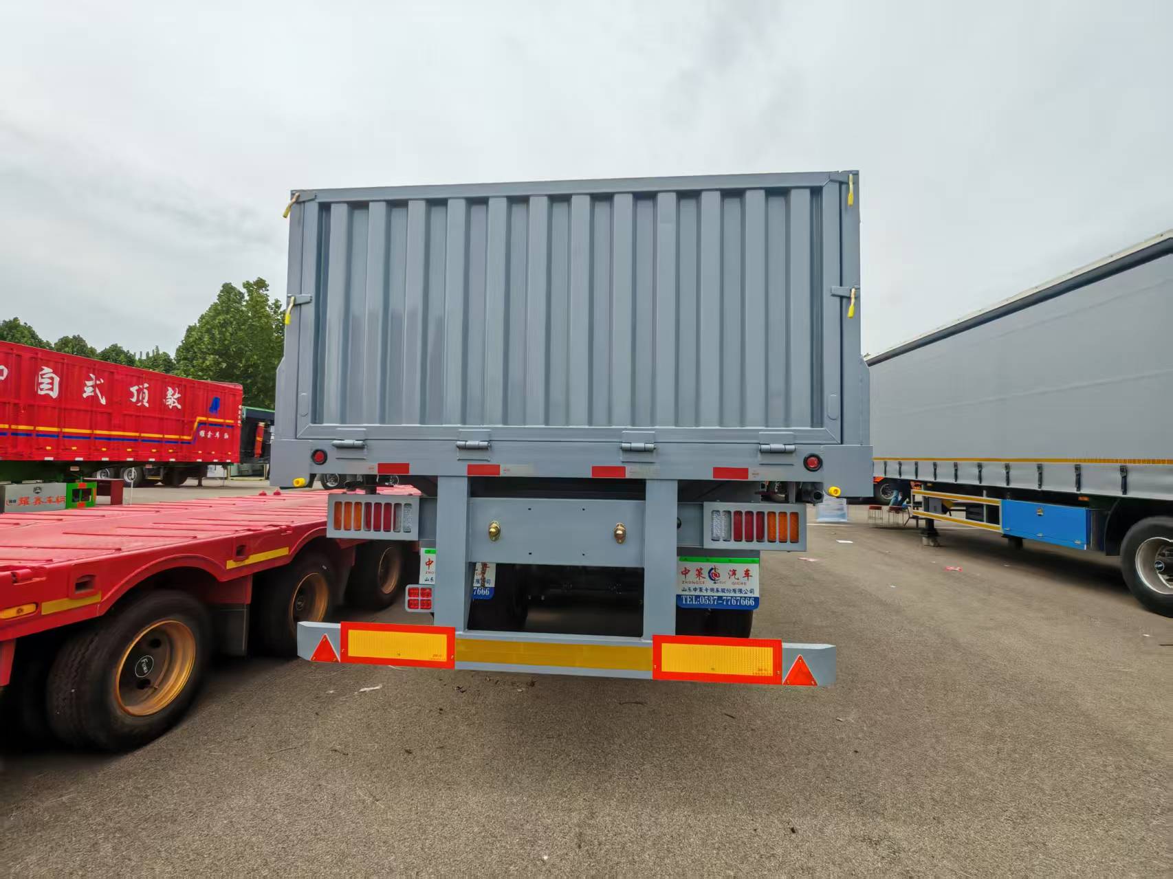 3 axles flatbed semi trailer