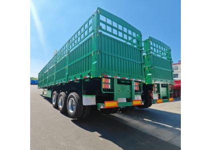 2 Units 3 Axles 70 Tons Fence Semi Trailers For Cotton Transportation To Niger