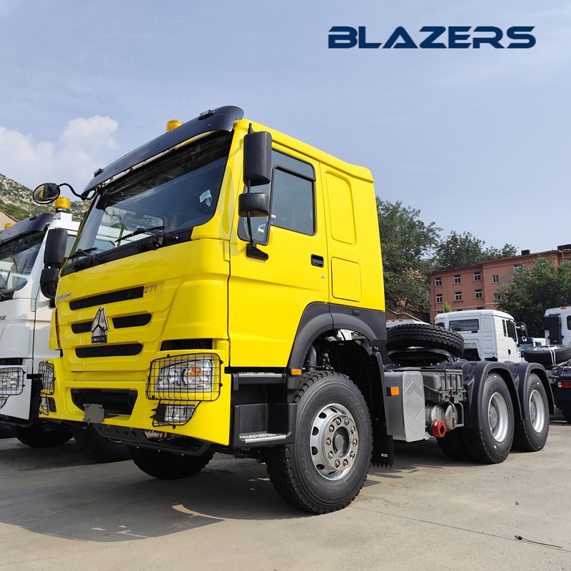 Used 371HP SINOTRUK HOWO 6X4 Truck Head To Zambia