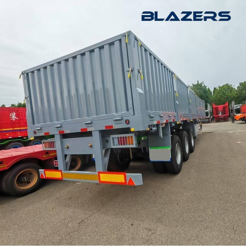 Good Condition New 3-axis 50ft Container Flatbed Semi-trailer For Mining Construction