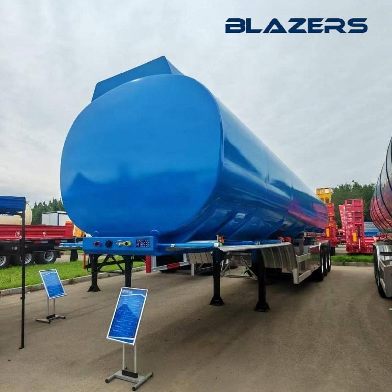 3 Axles 45cbm Oil Transport Semi Trailer 5 Compartments Fuel Tank Trailers to Africa