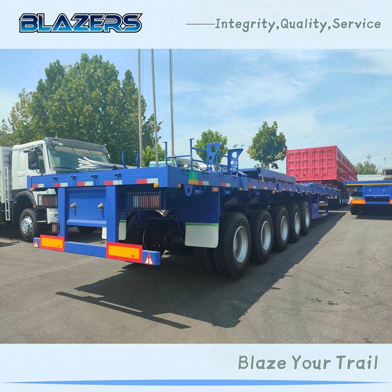 Hot Sale 100 Tons BLAZERS 5 Axles Fence Semi Trailer For Nigeria