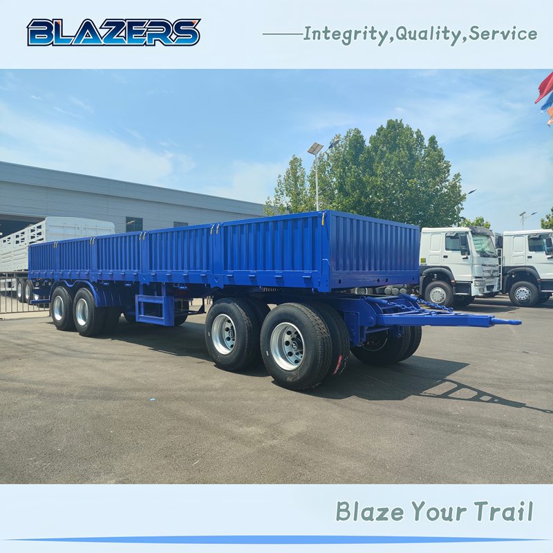 Brand New 80Tons BLAZERS 4 Axles Full Trailer For Zambia