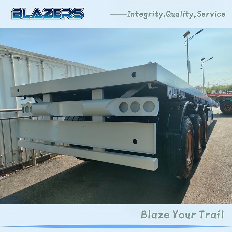 New 3 Axles 50 Tons Flatbed Semi Trailer For Suriname
