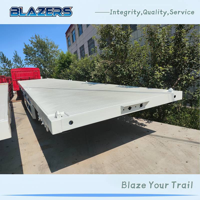 Good Quality 3 Axle 50 Tons Container Flatbed Trailer For Container Delivery