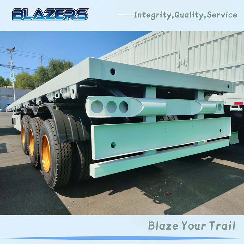 High Quality 3 Axles Long Flatbed Trailer For Mali
