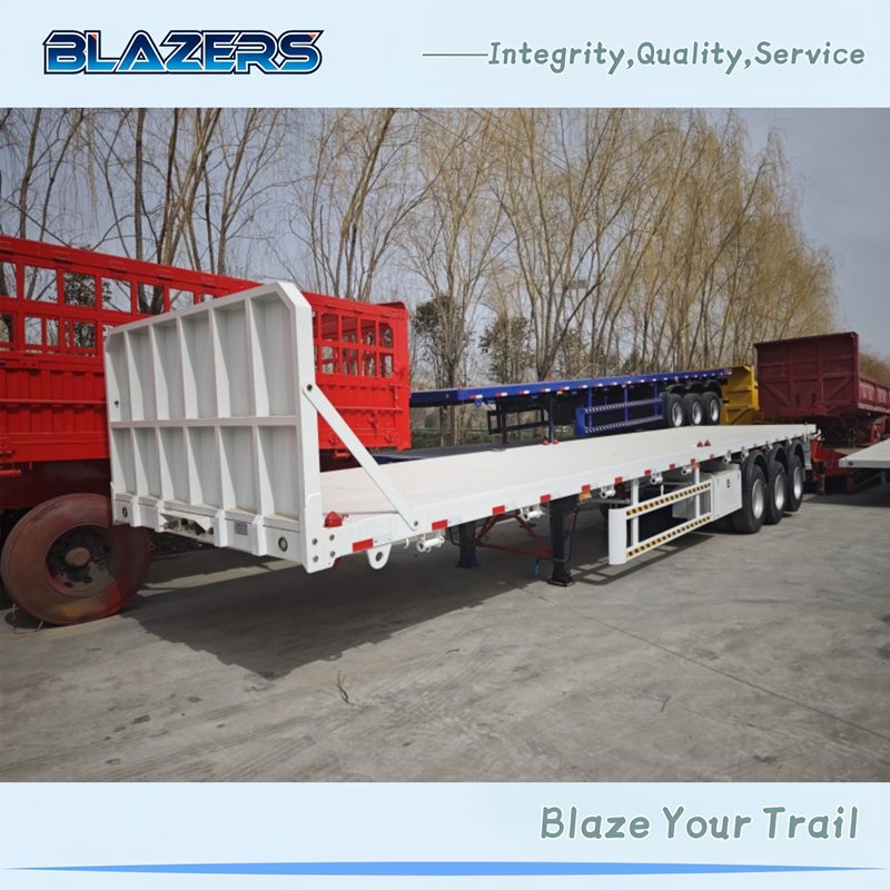 3 Axles 60 Tons Container Flatbed Semi Trailer