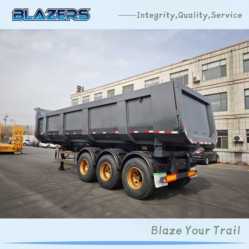 3 Axles 80 Tons Dump Semi Trailer For Surinam