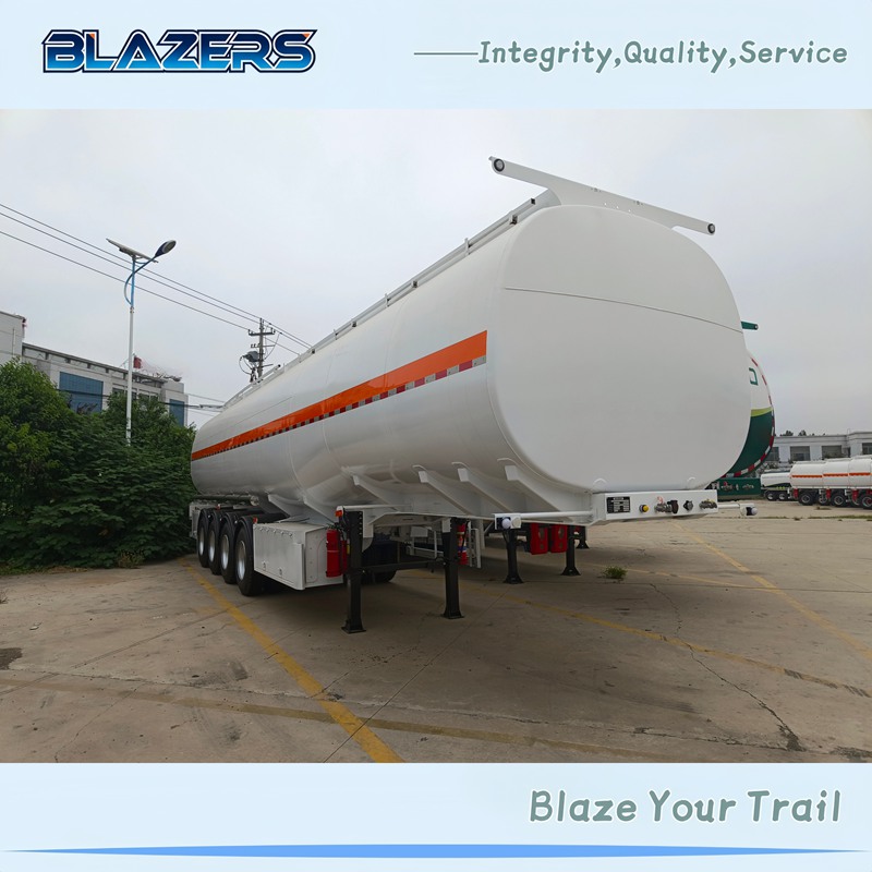 Good Quality 54CBM BLAZERS 4Axles  Fuel Tanker Trailer For Algeria