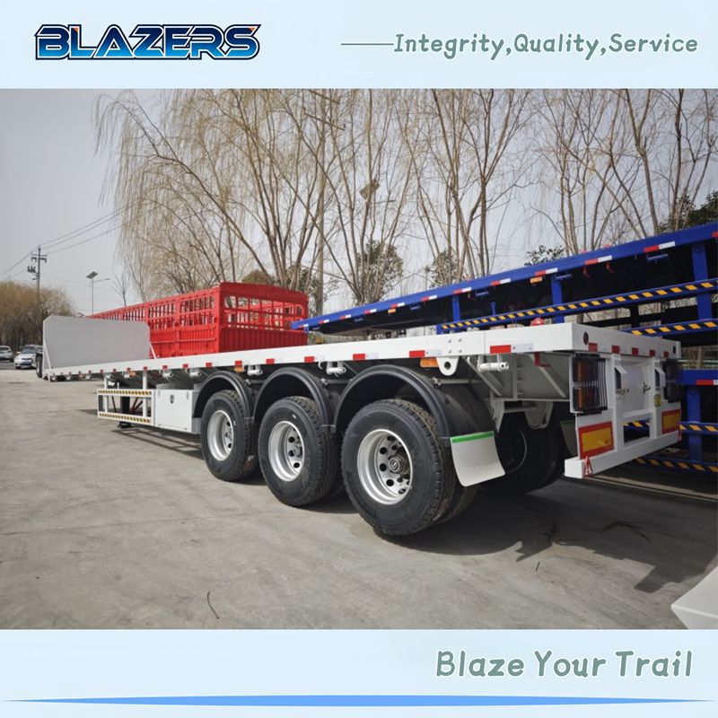 New 3 Axles 60 Tons Semi Trailer For For Container Transportation