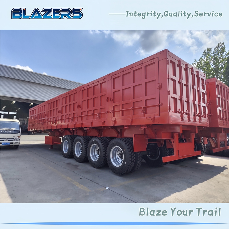 Popular 4Axle 100Tons Dump  Semi Trailer For Liberia Transportion