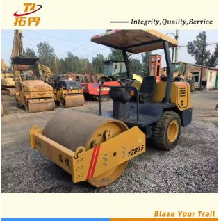 Low-Hour 3.5-ton LuJie YZD3.5 single-wheel road roller is suitable for compacting non-motorized vehicle lanes