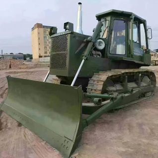 A used 16-ton Yishan QSL160 crawler bulldozer for roadbed filling