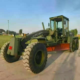 Used TIANGONG PG180 motor grader with 4-meter wide blade suitable for slope trimming.