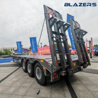 Hot Sale 3 Axles 50 Tons Flatbed Semi Trailer Bulk Goods Transportation For Congo