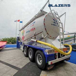3 Axles Bulk Silo Carrier 30-65 cbm 60 Ton Powder Bulk Cement Tanker Semi Trailer Made from Steel