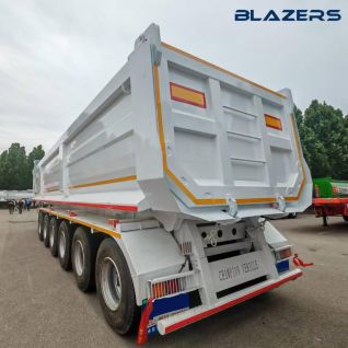 Durable 6 Axles Flatbed Trailer Bulk Goods Transportation For Papua New Guinea