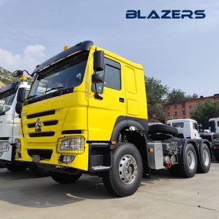 Used 371HP SINOTRUK HOWO 6X4 Truck Head To Zambia
