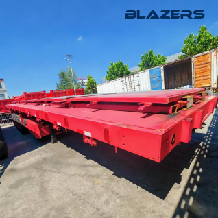 Good Quality 4 Axles 70 Tons Flatbed Trailer for Bulk Goods Transportation