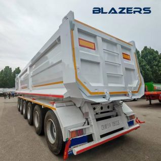 Durable 6 Axles Flatbed Trailer Bulk Goods Transportation For Papua New Guinea