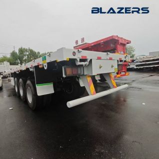 Chinese Truck New 3-axis 40ft Container Flatbed Semi-trailer for Sale