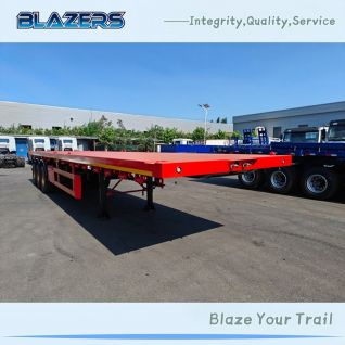 3 Axles 60 Tons Container Flatbed Trailer To Tanzania