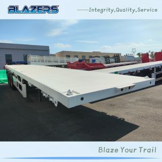 New 50 Tons 3 Axle Container Flatbed Trailer