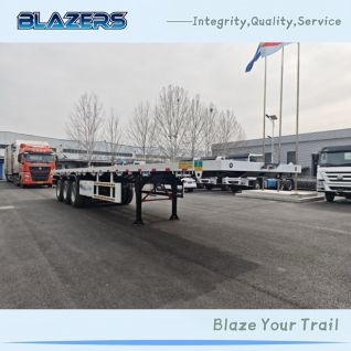 Good Quality 30Tons 3 Axle  Container Flatbed Trailer For Container Delivery