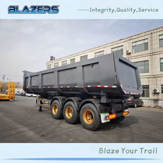 3 Axles 80 Tons Dump Semi Trailer For Surinam