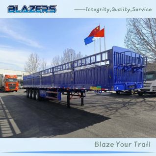 China Factory 4 Axles 80 Tons Fence Semi Tailer For Transportation Of Bulk Goods