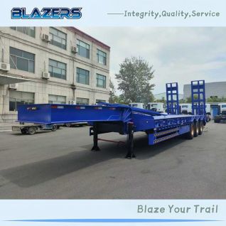 New 3 Axles 70 Tons Low Boy Trailer For Ethiopia